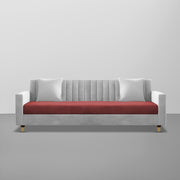 ONIJA Modern 3 Seater Sofa – Grey & Red