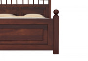 Varnak Sheesham Wood Queen Size Bed Without Storage (Walnut Finish)