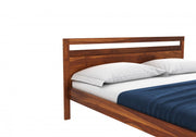 Oraxen Sheesham Wood King Size Bed Without Storage (Honey Finish)