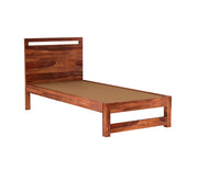 Bacon Sheesham Wood Single Bed Without Storage (Honey Finish)