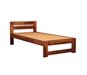 Denzel Sheesham Wood Single Bed Without Storage (Honey Finish)