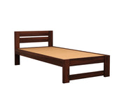 Denzel Sheesham Wood Single Bed Without Storage (Walnut Finish)
