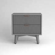 Avyant HDMR Premium Wood Bedside Table (Grey)