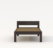 Slatty Sheesham Wood Single Bed Without Storage (Walnut Finish)