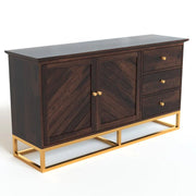 Ulventhor Sheesham Wood Cabinet and Sideboard (Honey Finish)