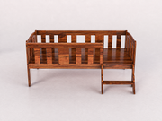 Wooden Baby Bed with Safety Rails & Ladder