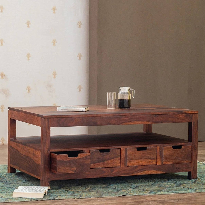 ONIJA  Rosewood ( Sheesham ) Solid Wood Coffee Table  (Pre-assembled)