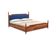 Veyon Sheesham Wood Queen Size Bed Without Storage (Honey Finish)
