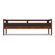 Modern Solid Wood Wooden Diwan Sofa with Cushioned Seat
