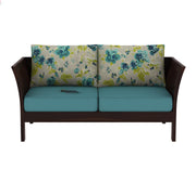 ONIJA Solid sheesham Wood Wooden 2 Seater Sofa Walnut Finish
