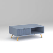 Arvitho HDMR Premium Wood Coffee Table (Slate Blue)