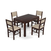 Wooden Dining Table Set with 4 Chairs