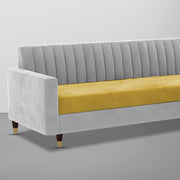ONIJA Modern 3 Seater Sofa – Grey & Mustard