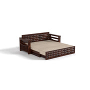 ONIJA Solid Sheesham Wooden Sofa Cums Bed with Mattress for Living Room  3 Seater Sofa Cums Bed