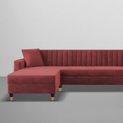 Brown L-Shaped Sofa with Chaise | Modern Sectional Sofa