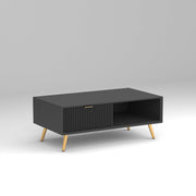 Arvitho HDMR Premium Wood Coffee Table (Black)