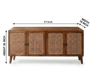 ONIJA Solid Wood Wooden Sideboard Cabinet