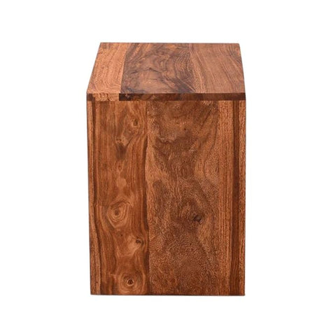 ONIJA Solid Wood Bedside Table with 2 Drawers, Sheesham Wood, 45L x 30D x 50H cm