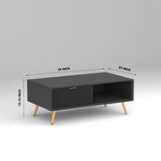 Arvitho HDMR Premium Wood Coffee Table (Black)