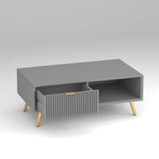 Arvitho HDMR Premium Wood Coffee Table (Grey)