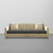 ONIJA Modern 3 Seater Sofa – Beige & Black