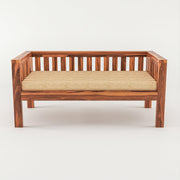 ONIJA Wooden 6 Seater Sofa Set with Coffee Table Finish: Honey Type: 2+2+2,
