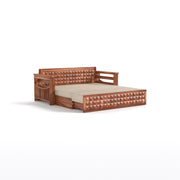 ONIJA Solid Sheesham Wooden Sofa Cums Bed with Mattress for Living Room  3 Seater Sofa Cums Bed