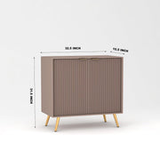 Tveshan HDMR Premium Wood Sideboard Cabinet (Mocha Beige)