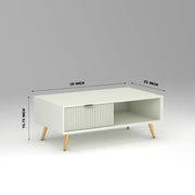 Arvitho HDMR Premium Wood Coffee Table (White)
