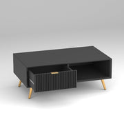 Arvitho HDMR Premium Wood Coffee Table (Black)
