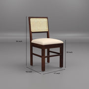 Solid Wood Dining Table with 4 Cane Chairs – ONIJA