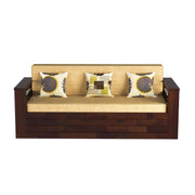 ONIJA ONIJA Solid Sheesham Wooden Sofa Cums Bed with Mattress for Living Room 3 Seater Sofa Cums Bed