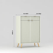 Zenvay HDMR Premium Wood Sideboard Cabinet (White)