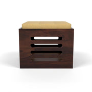 ONIJA Furniture Solid Sheesham Wood Coffee Table with 4 Stool