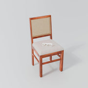 Luxury Walnut Finish Round Dining Table Set with Cane Back Chairs