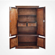 Diamond Sheesham Wood Wardrobe (Honey Finish)