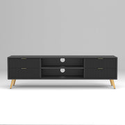 ONIJA HDMR Premium Wood TV Unit for Living Room(Black)