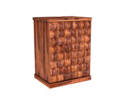 ONIJA Wooden Bar Cabinet | Home Bar Furniture with Wine Rack & Drawer | Honey