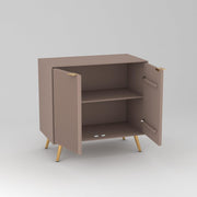 Tveshan HDMR Premium Wood Sideboard Cabinet (Mocha Beige)