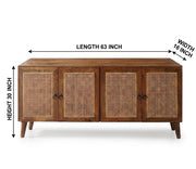ONIJA Solid Wood Wooden Sideboard Cabinet