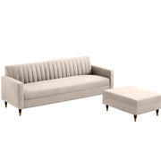 Modern Cream L-Shaped Sectional Sofa