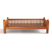 ONIJA Sheesham Wood Sofa 3 Seater Sofa Diwan Bed