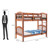 Wooden Bunk Bed for Kids with Ladder