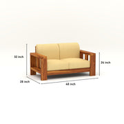 onija Sheesham Wooden 6 Seater Sofa Set for Living Room (Natural, 3+2+1 Seater)