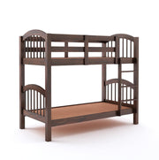 Wooden Bunk Bed with Ladder & Safety Rails