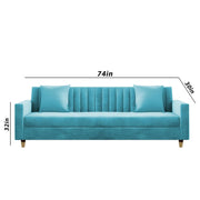ONIJA Modern 3+2 Sofa Set – Aqua Blue