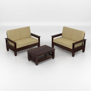 Wooden 4 Seater Sofa Set with Coffee Table