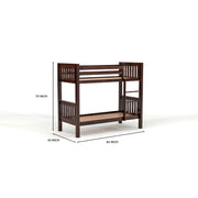 Modern Wooden Bunk Bed with Safety Rails