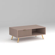 Arvitho HDMR Premium Wood Coffee Table (Mocha Beige)