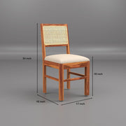 Solid Wood Dining Table Set with 3 Chairs & Bench